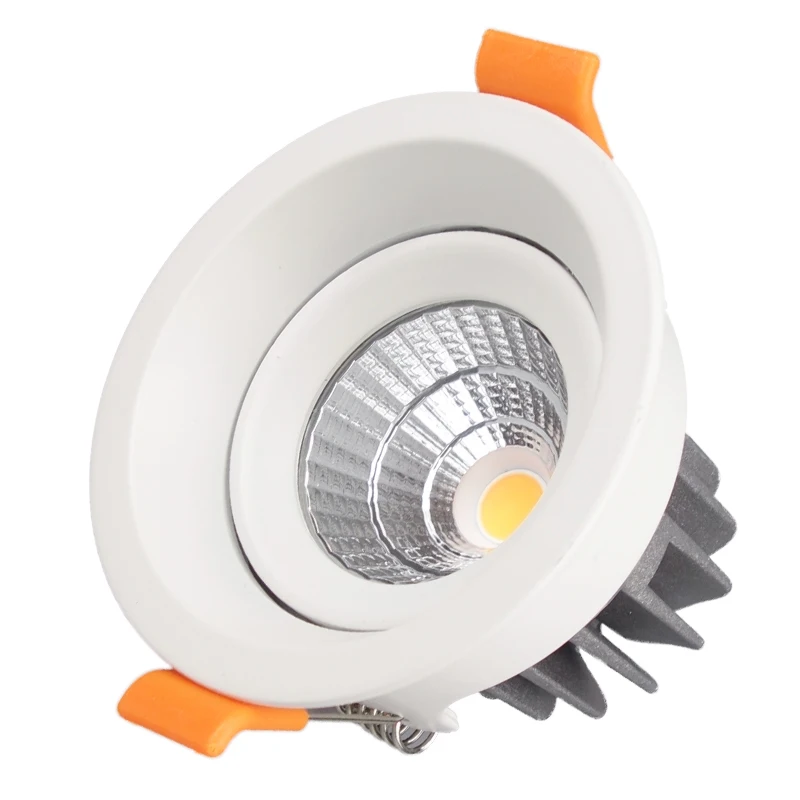 

High Brightness Round Dimmable 12W COB LED Spot Light Led Ceiling Lamp Recessed LED Downlight AC90-260V For Indoor Lighting