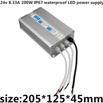 

AC110v-260v DC 24v 8.33A 200W 24v led strip led Module point Light string light enough power rain outdoor switch power supply