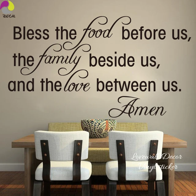 Cheap Bless the Food Before Us Love Between us Dining Room Wall Sticker Family Amen God Quote Wall Decal Kitchen Wall Art Home Decor Cheap Bless the Food Before Us Love Between us Dining Room Wall Sticker Family Amen God Quote Wall Decal Kitchen Wall Art Home Decor