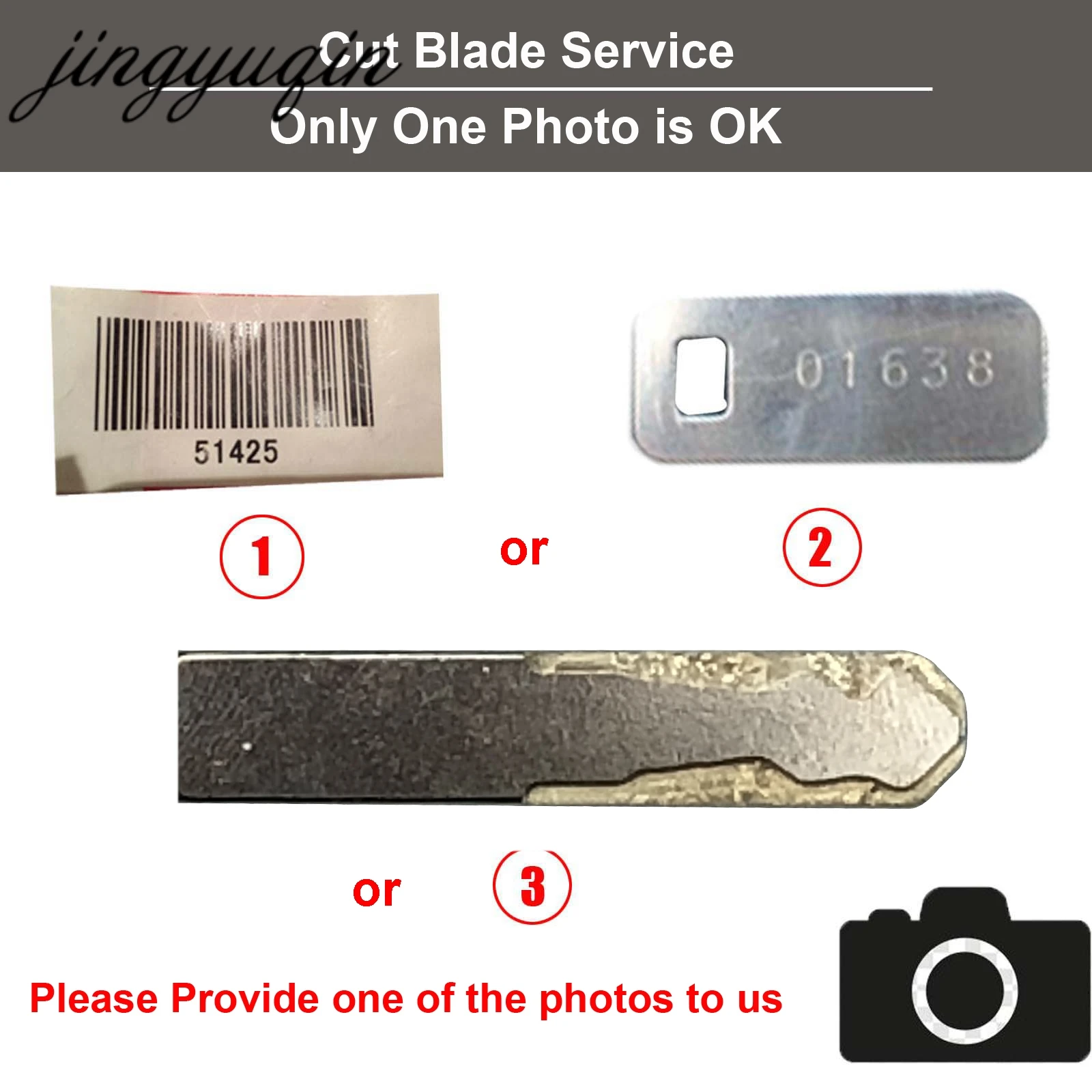 

jingyuqin Extra fee for Honda Key Cutting Cut Blade Service