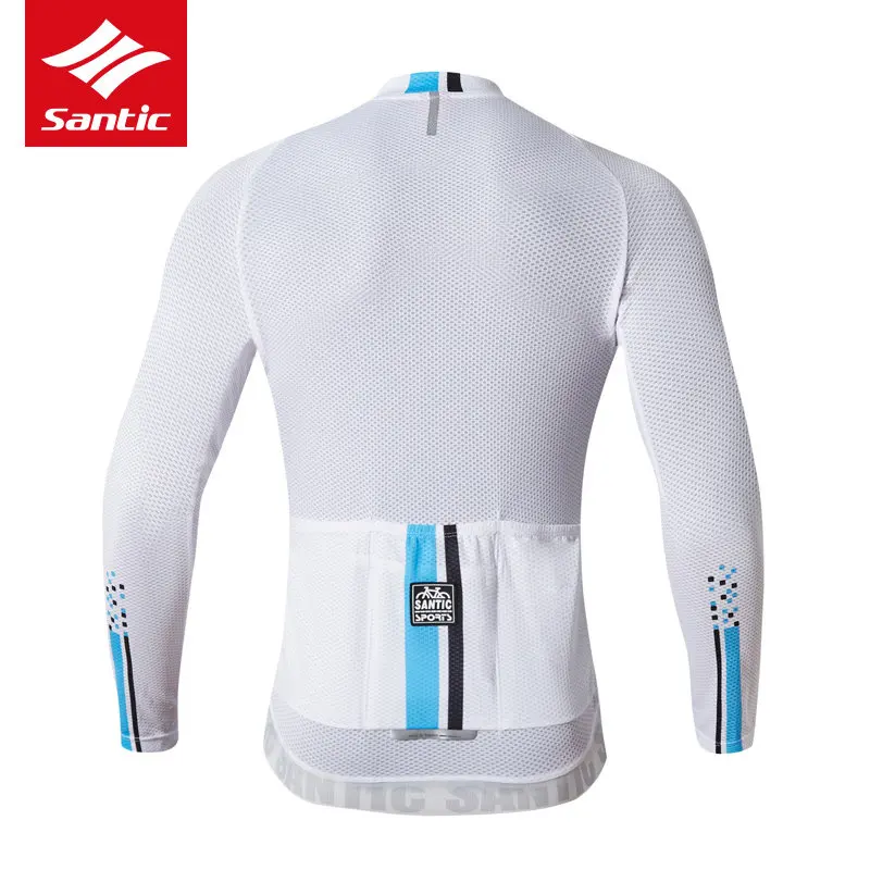 Santic мужские майки с длинным рукавом для велоспорта Pro Fit дорожный велосипед MTB Топ