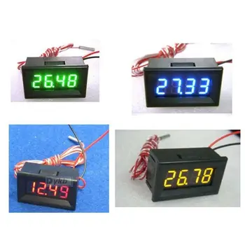 

-200℃ to 450℃ PT100 Thermometer Temperature 0.56" LED Digital Digital display thermometer Sensor 12V 24V car Aquarium RGB