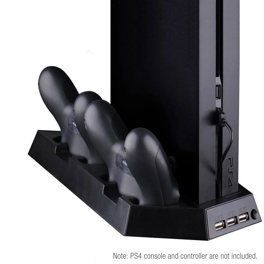 Вертикальная подставка с охлаждающим вентилятором для PS4 контроллеры зарядная