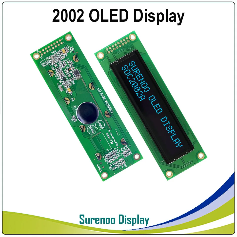 Реальный oled-дисплей, 2002 параллельный OLED совместимый 202 20*2 символ ЖК-модуль дисплей LCM экран Встроенный WS0010, поддержка SPI - Цвет: Blue Color