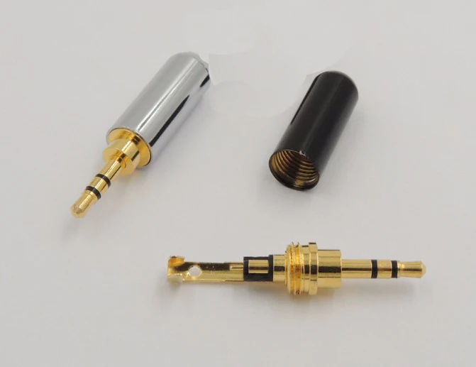 100pcs lot 2.5mm Audio 3 Pole Male Repair Earphones Plug Soldering adapter connector