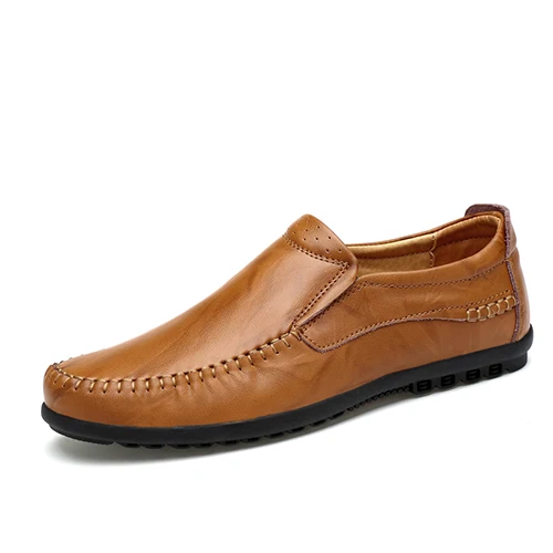 Г., качественная кожаная обувь мужские лоферы без шнуровки, модная повседневная обувь с дырками Летняя мужская обувь в деловом стиле на плоской подошве - Цвет: Золотой