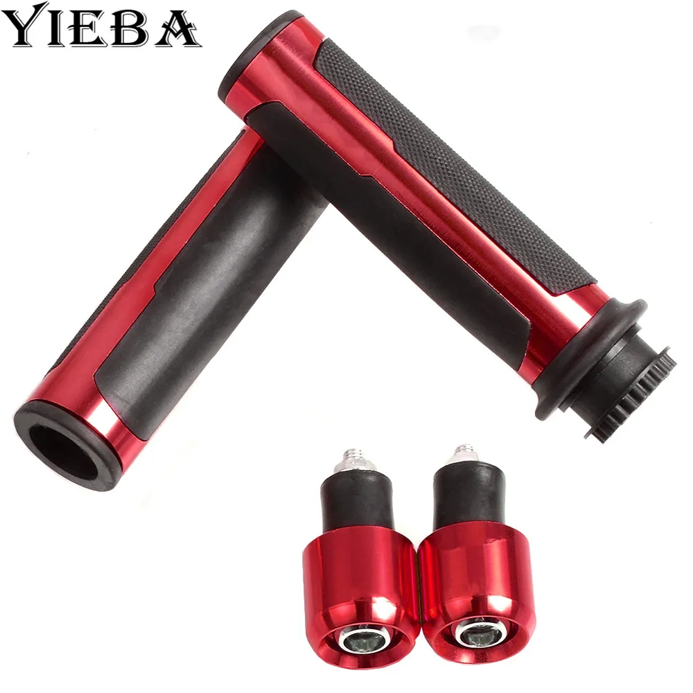 red with LOGO Motorcycle parts CNC aluminum 22mm Motorcycle handlebar grips Handle bar ends hand grip for yamaha YZF R1 YZF R6 1999-2004 - Цвет: red with LOGO