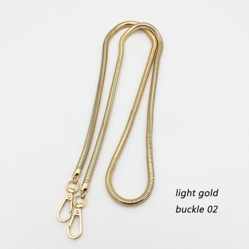 light gold buckle 02 Запасная золотая цепочка для сумок, аксессуары, серебряные цепи, сумки через плечо для женщин, длинные черные сумки на ремне - Цвет: light gold buckle 02