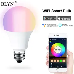 BLYN rgb. rgbw-контроллер wi-fi Smart светодио дный лампы E27 4,5 Вт затемнения AC85 ~ 265 В Глобус лампы Google дома Alexa эхо Управление стол лампада