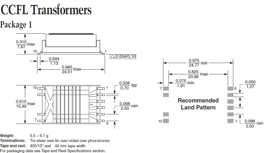 FL2015-10 100 кГц высокая частота lcd подсветка ccfl Инвертор Трансформатор 4,5 Вт 40UH