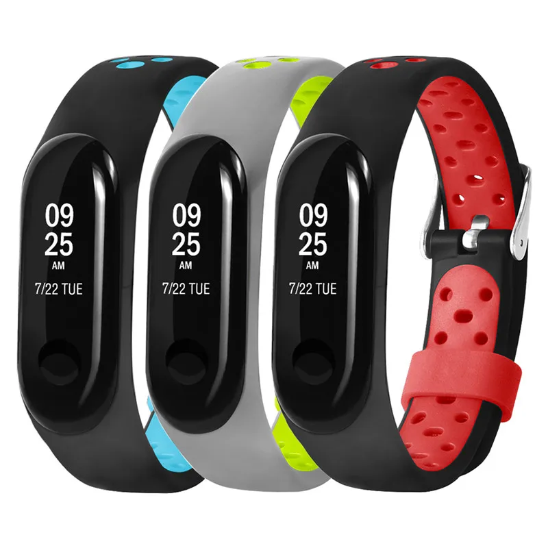 Ремешок металлический для Xiaomi Mi Band 3 браслет с регулируемой застежкой