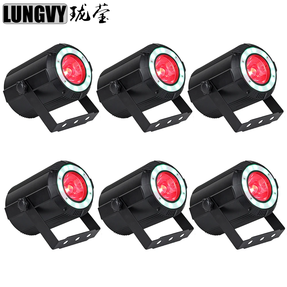 Бесплатная доставка 6 шт./лот 40 Вт RGBW Quad Color COB 12 шт. RGB 3в1 SMD 5050 LED Par Light DMX512 контроль