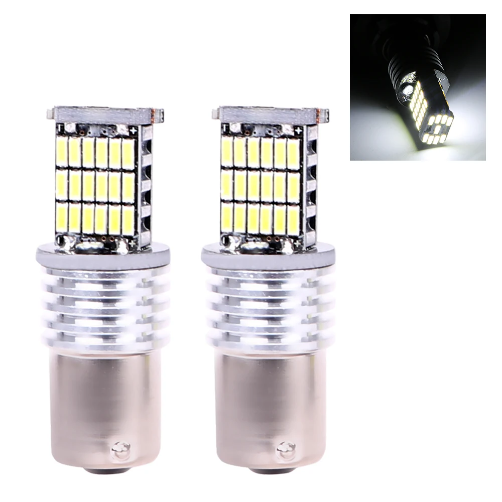 

1 Pair Car LED Turn Signal Bulb BA15S 1156 4014 45SMD Auto Interior Light White Decoder Lamp Canbus Tail Brake Lamp Car-styling