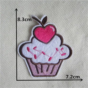 

cartoon cake hot melt adhesive applique embroidery patches DIY clothing accessory patch 1pcs sell free shipping