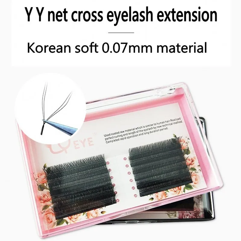 

YY shape eyelash extension two lash tips individual net crossed individual eyelash