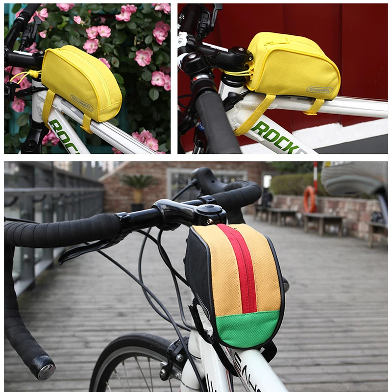 Perfect Roswheel 600D Polyester PVC Outdoor MTB Road Bike Cycling Bicycle Frame Pannier Front UPPER Tube Package Bike Beam Saddle Bag 3