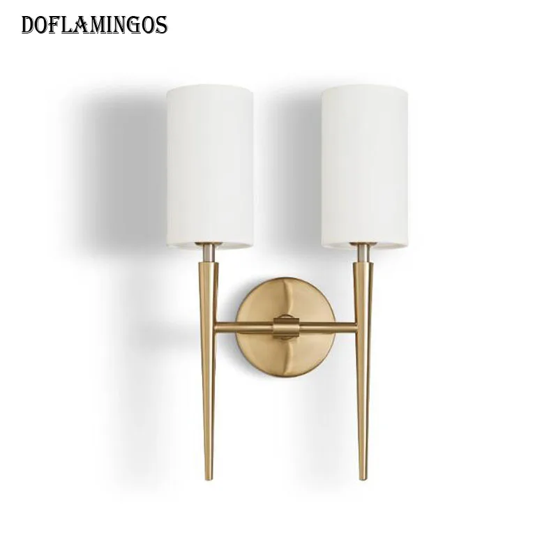 Luxury foyer living American E27 Wall Lamp Bedroom Wall Light no bulb Wall Light Gold Led Lamp For Bedroom Decor hot sale