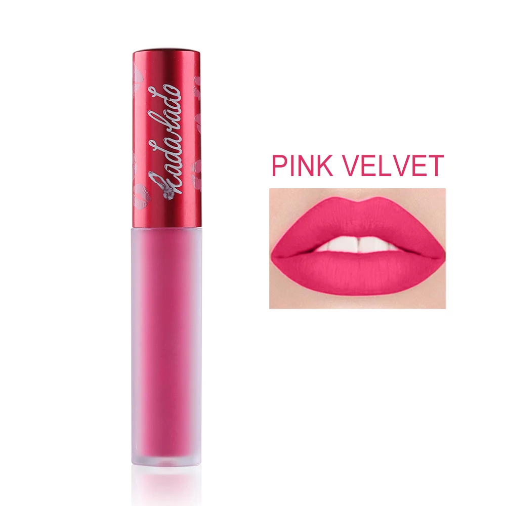 PINK VELVET Длительный мате блеск для губ Водонепроницаемая матовая жидкость губная помада сексуальная обнаженная увлажняющая красная помада блеск для губ Макияж инструмент 21 Цвета - Цвет: PINK VELVET