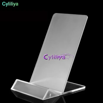 

100pcs/lot Acrylic Cell phone mobile phone Display Stands Holder stand for 6inch iphone samsung galaxy wholesale