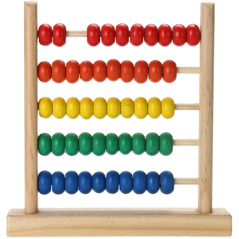 

Rainbow Abacus Bead Mathematics Montessori Materials Toy Children Kids Wooden Education Wooden Early Learning Toys for Children