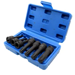 Jeu de douilles à Impact carré de 3/8 ", 7 pièces, tournevis, clé à douille, outils, RT6 RT7 RT8 RT10 RT11 RT12 RT13 