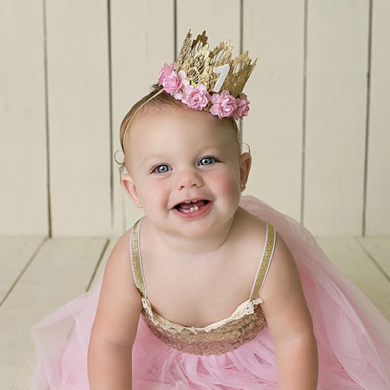 

Wholesale Handmade Infant Newborn Crown Flower Headband For Baby Girls 1st Birthday Party DIY Garments Hair Accessories 280PCS