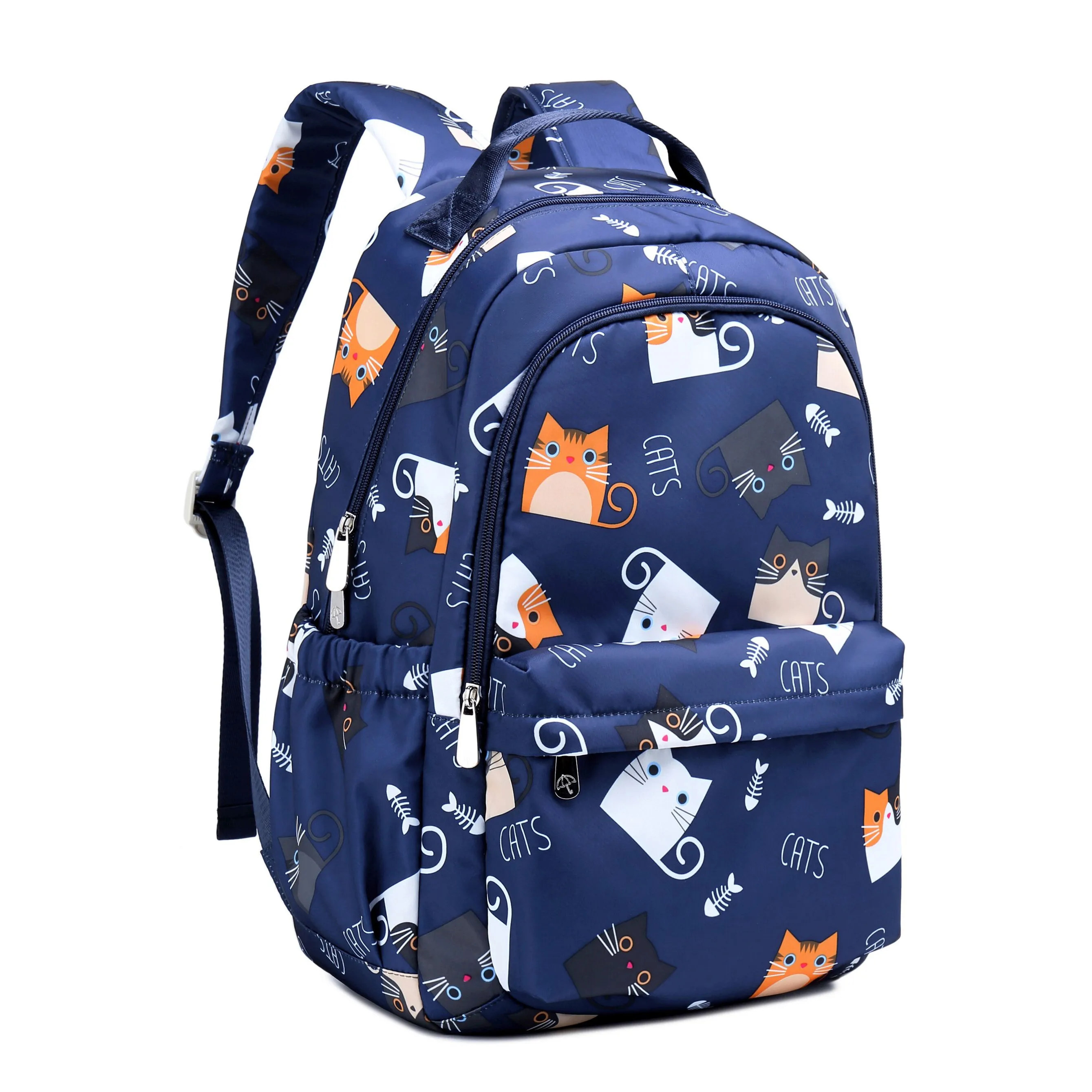 Водонепроницаемый рюкзак с принтом кота Kawaii, женский рюкзак для школьников и студентов, женский милый рюкзак 15,6 дюймов для ноутбука, сумка для книг для девочек