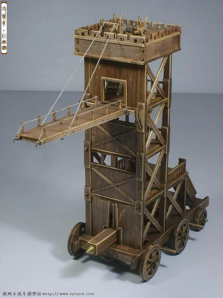 Ancient Medieval chariots Roman army Classic Chariot model series Battering Ram wooden model kit English instruction