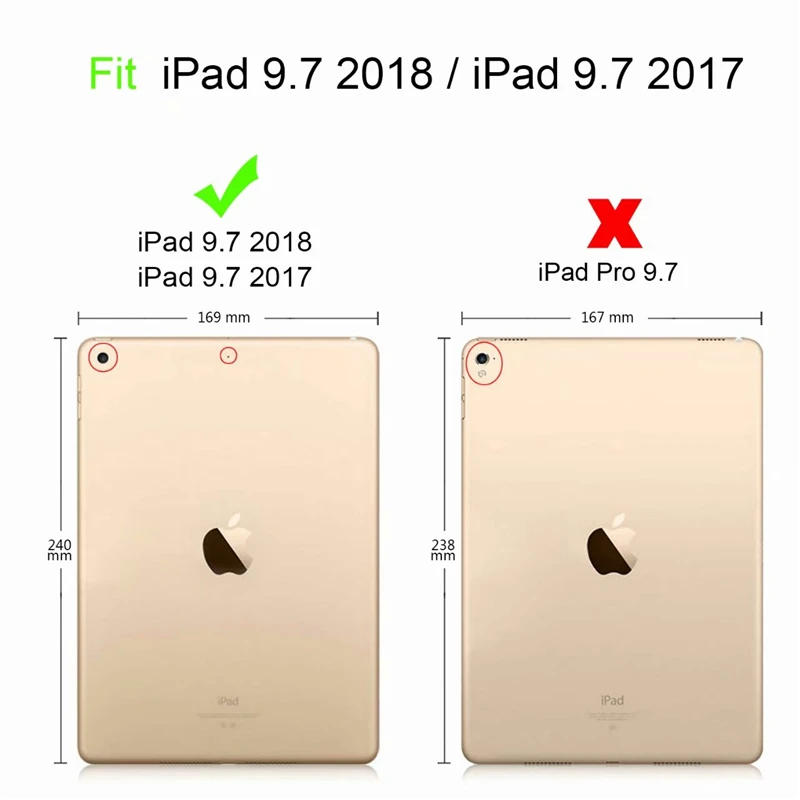 US $998.00 200Pcslot SlimFit Leather Smart Stand Back Magnetic Cover with Auto Wake amp Sleep Function for Apple iPad 97 inch 2018 Release