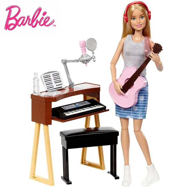 

Original Brand All Joints Move Barbie Musician Doll & Playset Of toys for girls A Birthday Present Girl Toys Gift Boneca FCP73