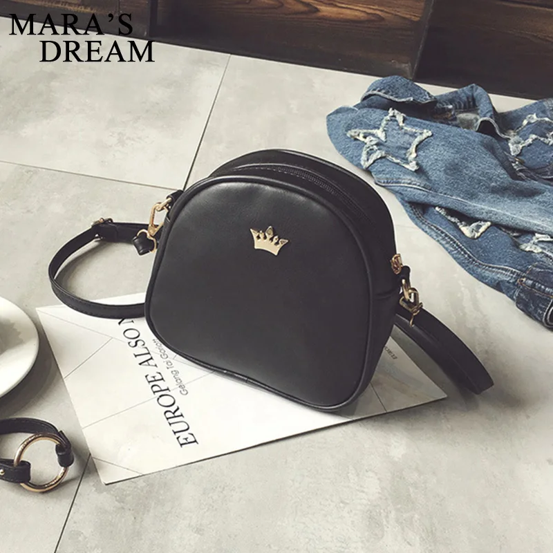Mara's Dream 2018 Fashion Women Handbag Messenger Bags PU Leather Shoulder Bag Lady Crossbody Mini Bag Female Crown Evening Bags Mara's Dream 2018 Fashion Women Handbag Messenger Bags PU Leather Shoulder Bag Lady Crossbody Mini Bag Female Crown Evening Bags