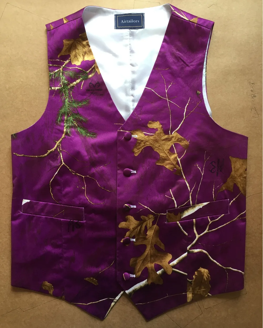2019 Airtailors Designed Purple Realtree Camouflage Vest for Rustic