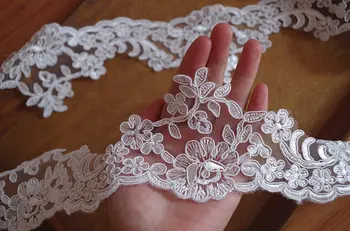 

10yards alencon lace trim, retro scalloped trim lace CG26B