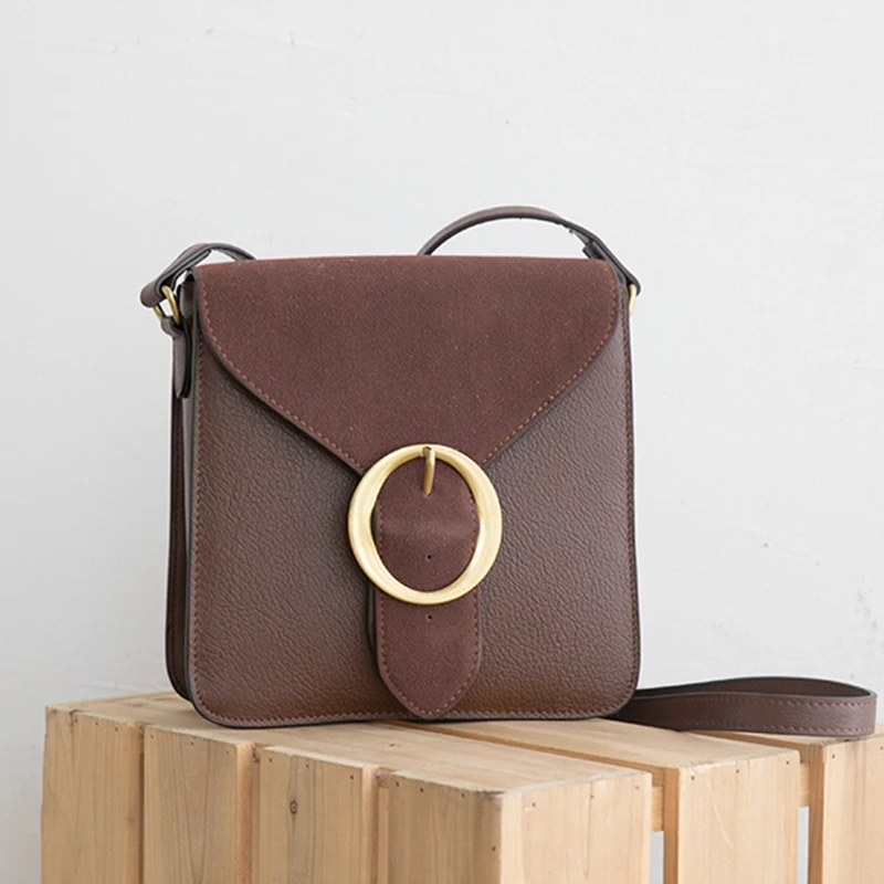 High Quality Cow Leather Retro Shoulder Bags For Women 2019 Korean Simple Handbag Fashion Wild