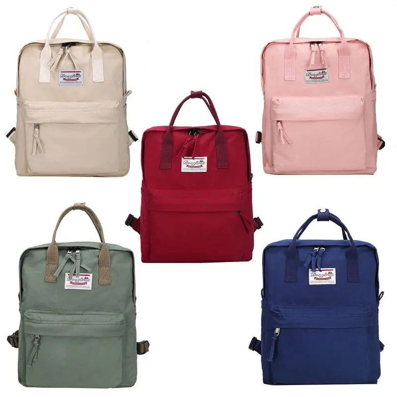 

Fashion Women Backpack for School Teenagers Girls Vintage Stylish School Bag Ladies Cotton Fabric Backpack Female Bookbag 2018