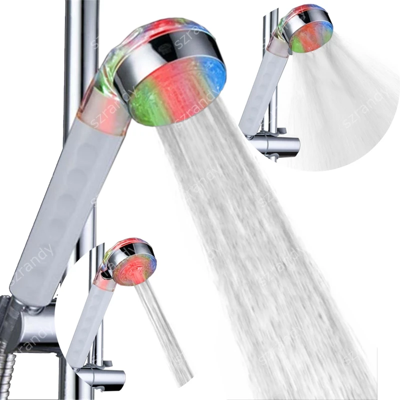 

LD8008-A20 Multicolor jump change 3-water-jets water glow LED color bath shower faucet