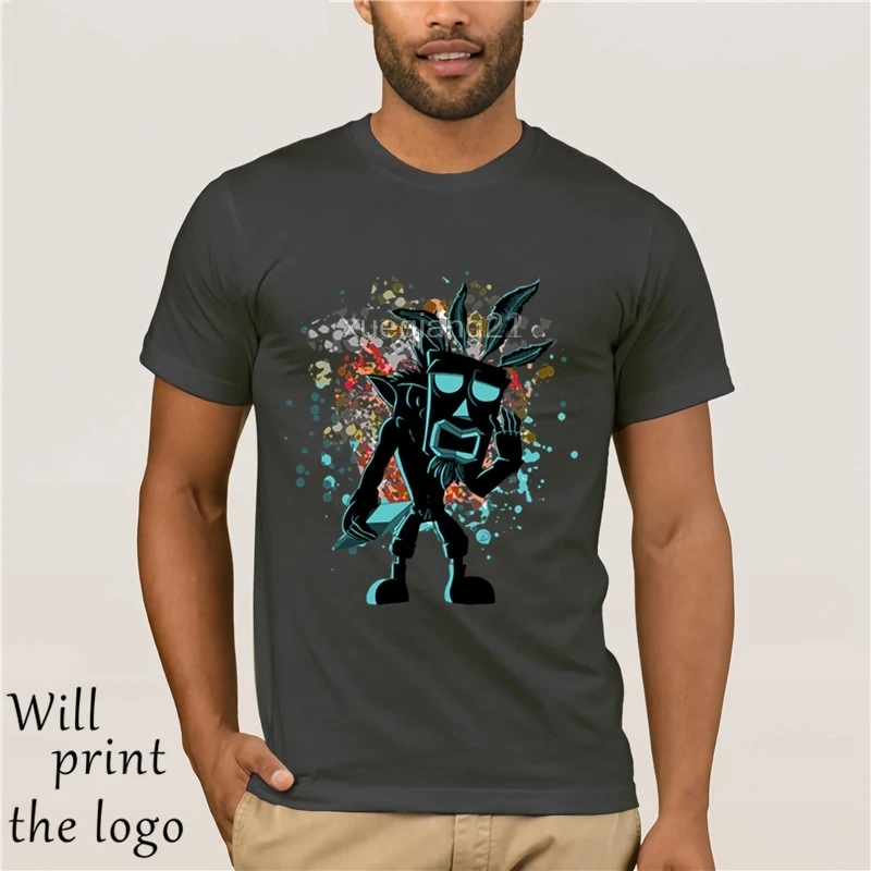L'eroe e lo Spirito Unisex Uomini Tees Magliette Video gioco Crash Bandicoot Cortex Eroe Spirito Parodia Aku Aku medico T-shirt