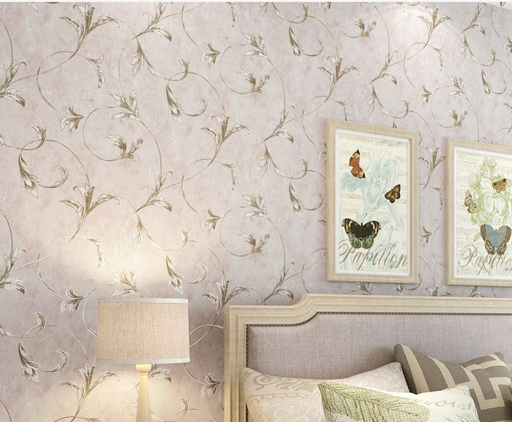 American rustic vine flower pattern non-woven wallpaper | Обустройство дома