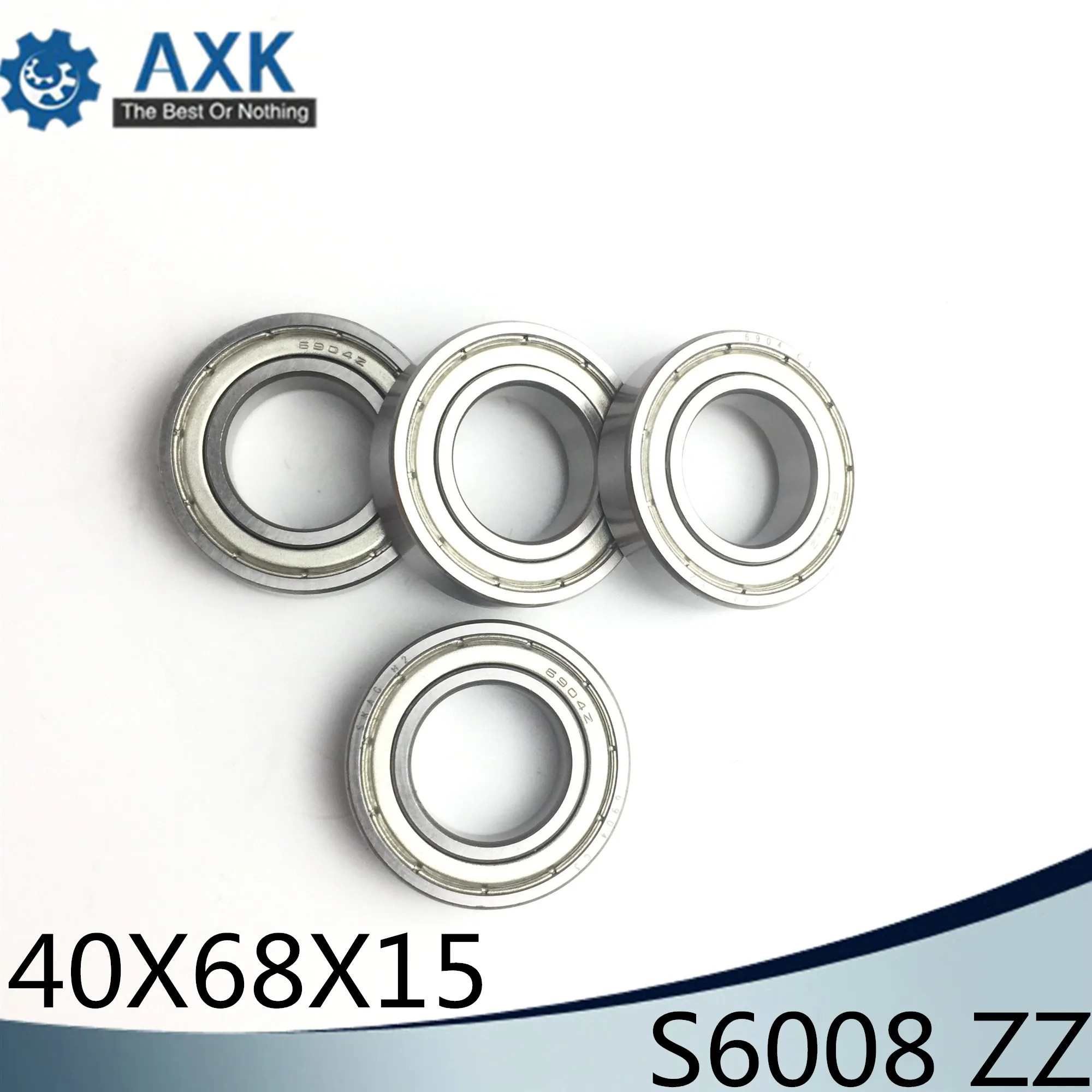 S6008ZZ подшипник 40*68*15 мм (2 шт.) ABEC-1 S6008 Z ZZ S 6008 440C шарикоподшипники из нержавеющей