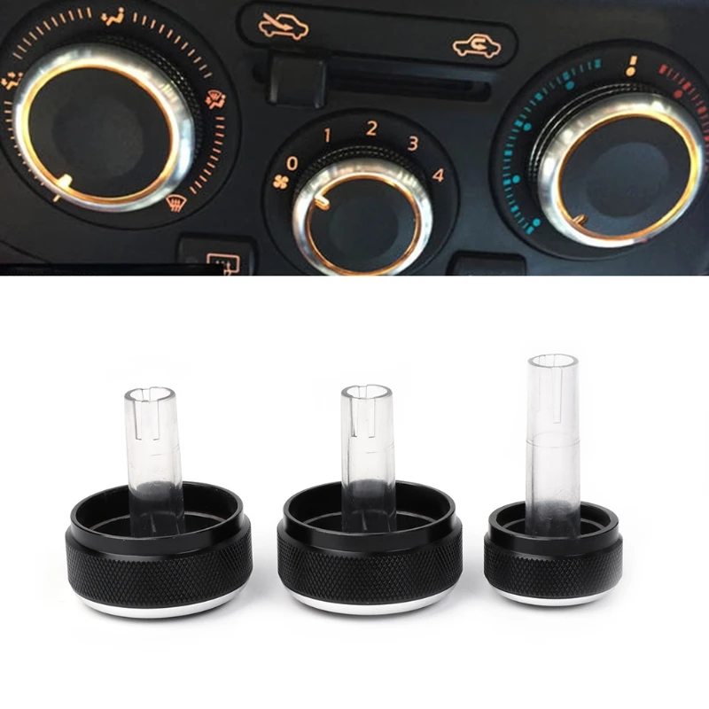 

3 Pcs A/C Car Styling Air Condition Panel Control Switch Knob For Volkswagen VW GOLF 4 MK4 Bora Passat B5 dropshipping