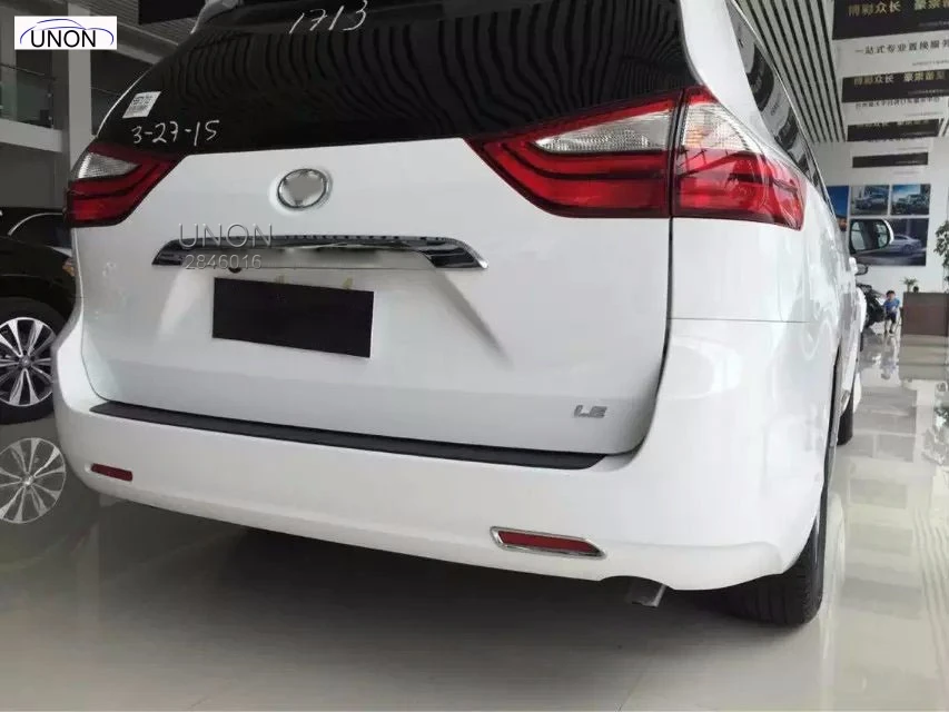 

For Toyota Sienna Rear Trunk Streamer Garnish 2015 2017 ABS Chrome Chromium Styling Tailgate Trim Car Accessories 1pcs
