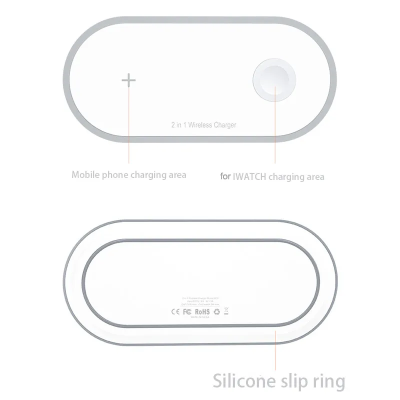 Qi Беспроводное зарядное устройство Pad 10 Вт быстрое зарядное устройство для iPhone 8 X XR samsung S8 S9 Беспроводная зарядная панель для Apple Watch 4 3 2 1
