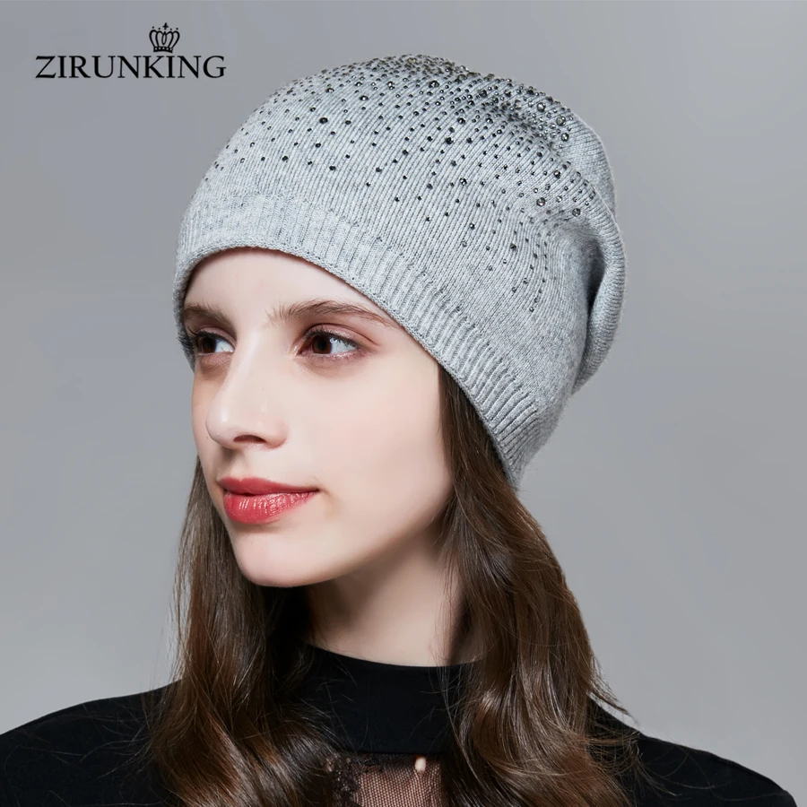 ZIRUNKING, новинка, женская вязаная шапка, модные женские весенние шапки, повседневные, Atumen Beanies для женщин ZH1716