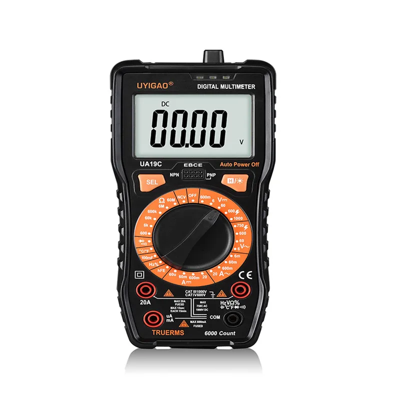 

UYIGAO mini multimeter UA19C lcd digitale multimeter tester for Capacitance & Frequency&temperature professional multimeters