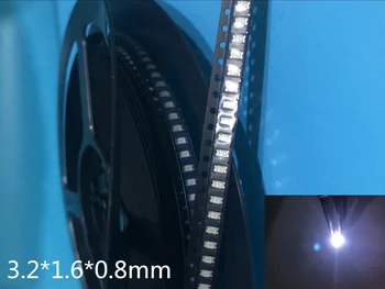 

1000PCS SMD 1206 White Led Free Shipping 1206 smd led cool white Super Bright LED Diode Light 5000-8000k 200-300mcd 3.0-3.6v