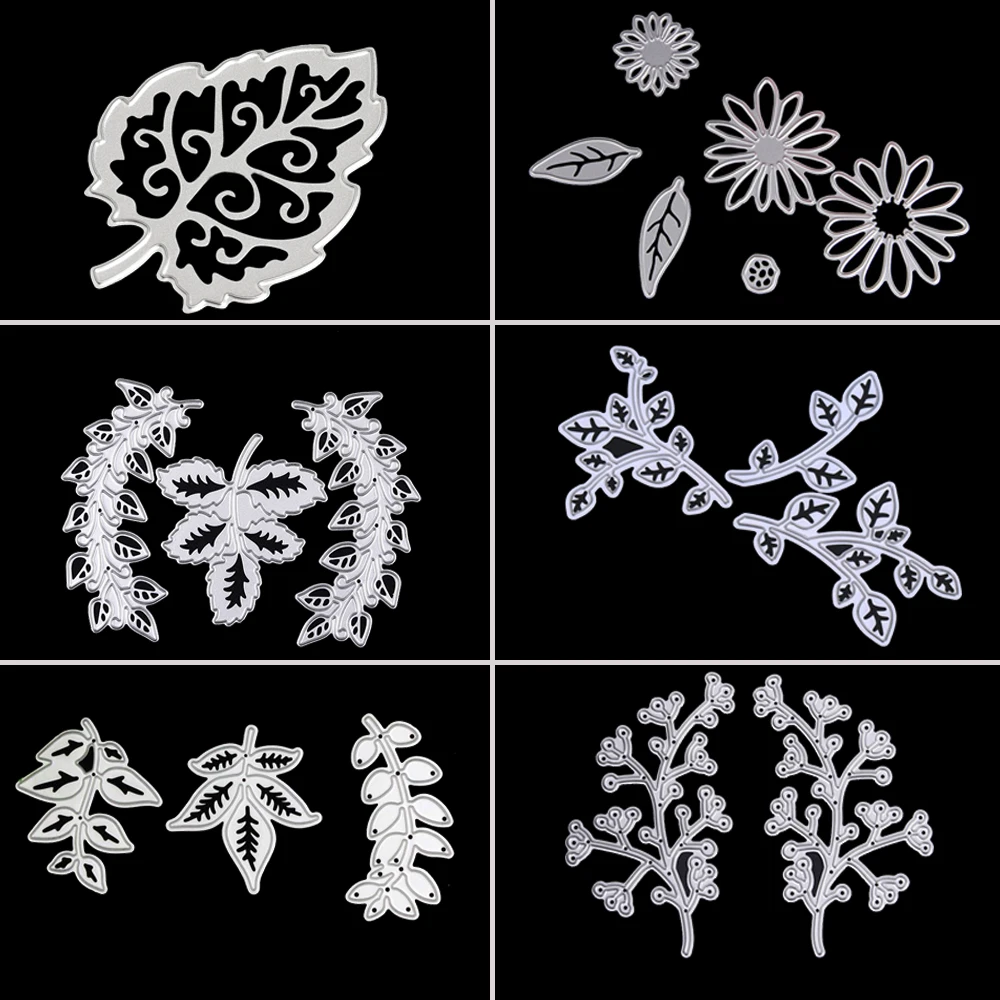 Flower Leaf Leaves Die Cutting Dies Maple Leaf Tree Scrapbooking Die Cuts DIY Paper Card Decor