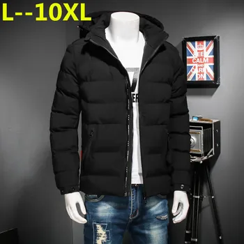

10XL 8XL 6XL 2018 Brand Parkas Outwear Winter Jacket Men Windproof Hood Jacket Fashion Men Warm Casual Jackets Male Large Size