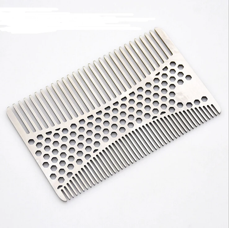 Stainless Steel Mustache Comb Beard Comb for Men's Shaving Male's