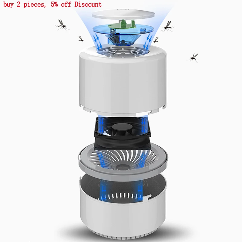 USB радиоуправляемая электрическая ловушка для летающих насекомых, Фотокатализ, лампа для комаров, бытовой немой УФ-ночник, анти-москитный