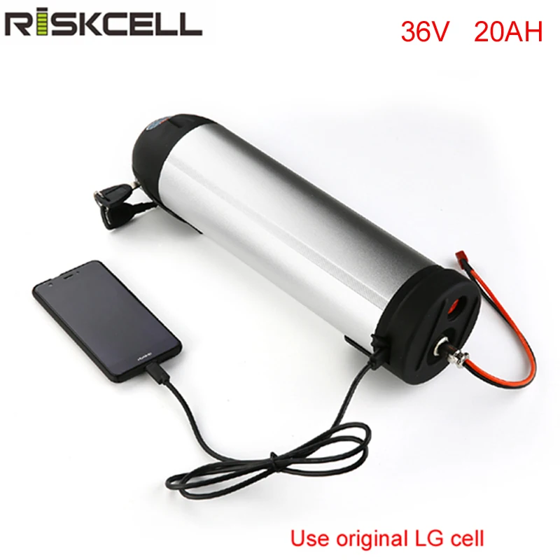 

36V 500W ebike lithium battery 36V 20Ah Electric Bike Bottle battery LG cell li-ion Battery with BMS + Charger